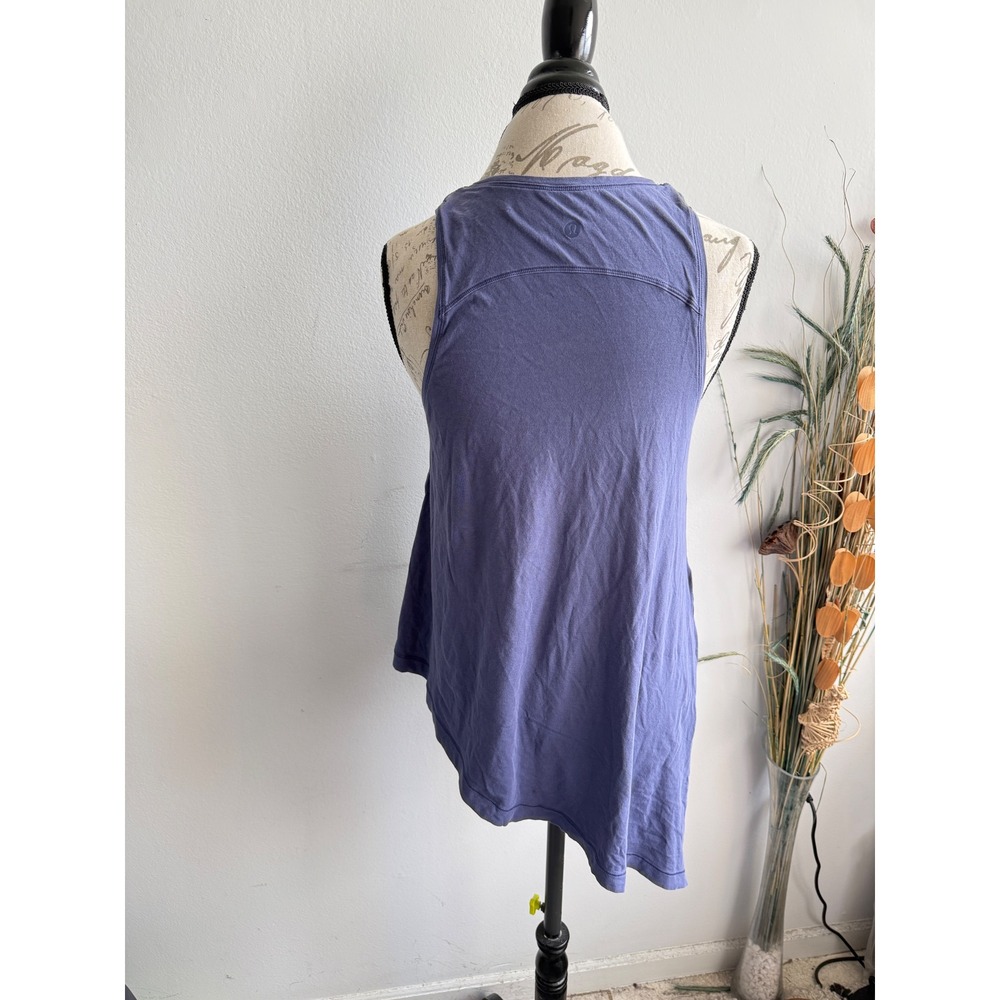 Lululemon Athletica Purple Asymmetrical‎ High Slit Scoop Neck Tank Top Womens 6